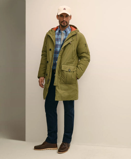 Water-Resistant Down Hooded Parka | Brooks Brothers online shop