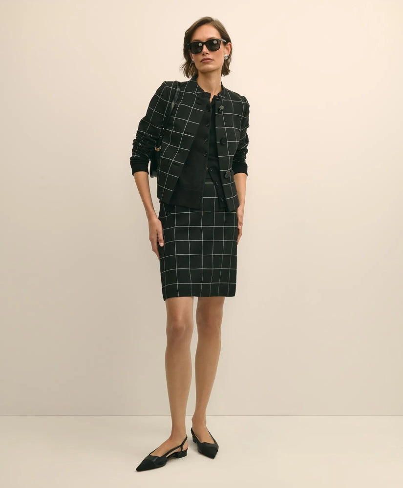 Windowpane Mini Skirt | Brooks Brothers outlet