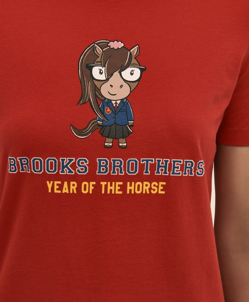 Women's Lunar New Year 100% Cotton Graphic T-Shirt | Brooks Brothers for sale