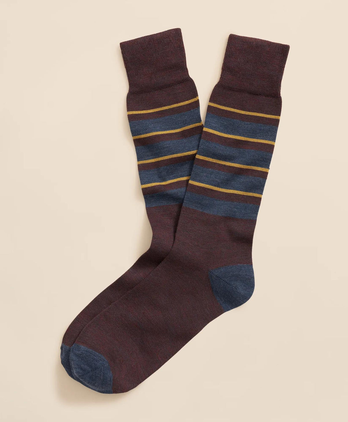 Wool-Blend Cap Toe Striped Socks | Brooks Brothers for sale