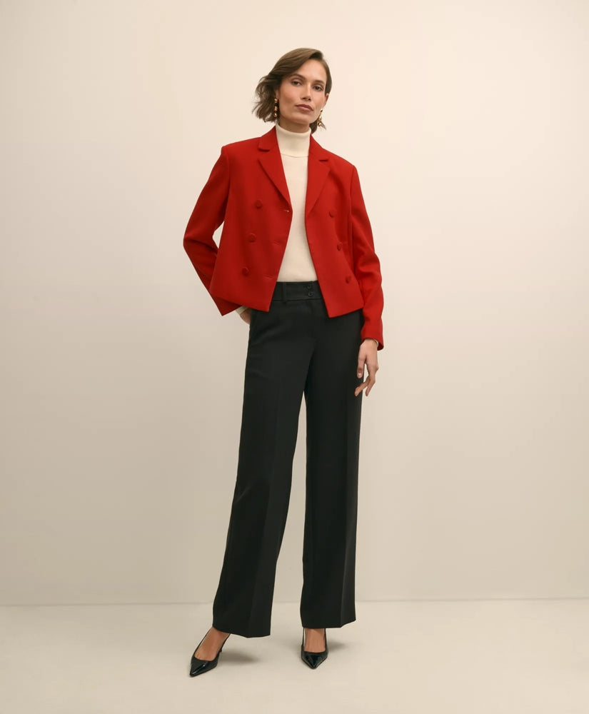 Wool Blend Cropped Double-Breasted Jacket | Brooks Brothers online shop