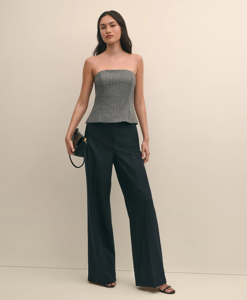 Wool-Blend Herringbone Bustier | Brooks Brothers online shop