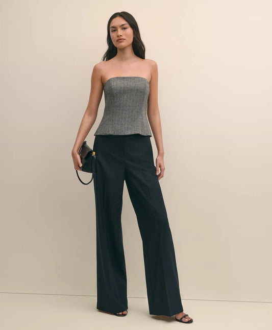 Wool-Blend Herringbone Bustier | Brooks Brothers online shop
