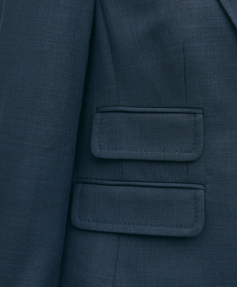 Wool-Blend Shrunken Fit Hopsack Jacket | Brooks Brothers online