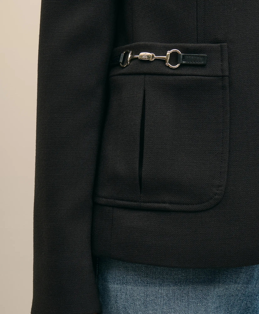 Wool-Blend Horsebit Detail Jacket | Brooks Brothers online