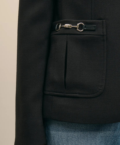 Wool-Blend Horsebit Detail Jacket | Brooks Brothers online