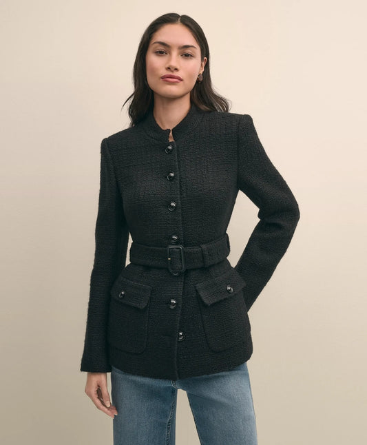 Military Boucle Belted Jacket | Brooks Brothers sale