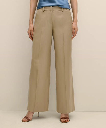 Wool-Blend Wide-Leg Pants | Brooks Brothers online shop