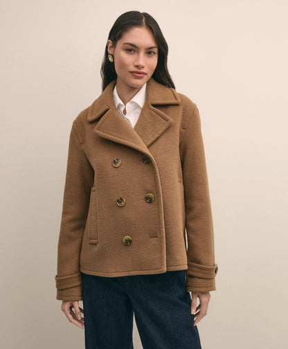 Wool Double-Faced Cropped Peacoat | Brooks Brothers sale