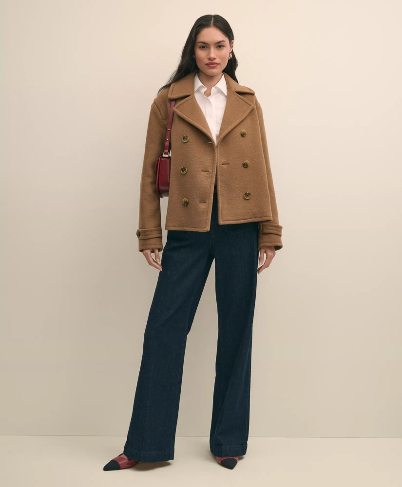 Wool Double-Faced Cropped Peacoat | Brooks Brothers sale