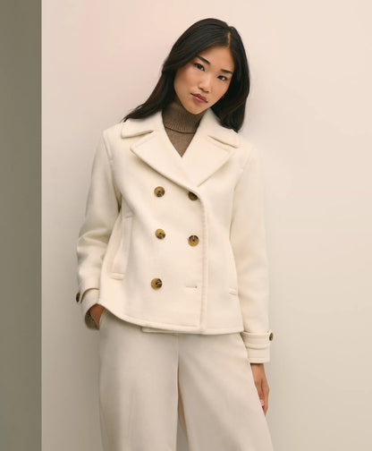 Wool Double-Faced Cropped Peacoat | Brooks Brothers on sale