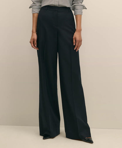Wool Flannel High Waisted Wide-Leg Pant | Brooks Brothers discount