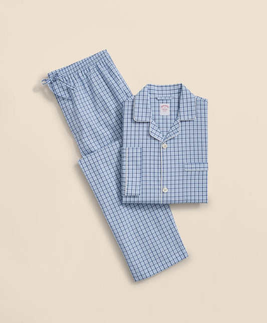 Cotton Broadcloth Gingham Pajamas | Brooks Brothers discount