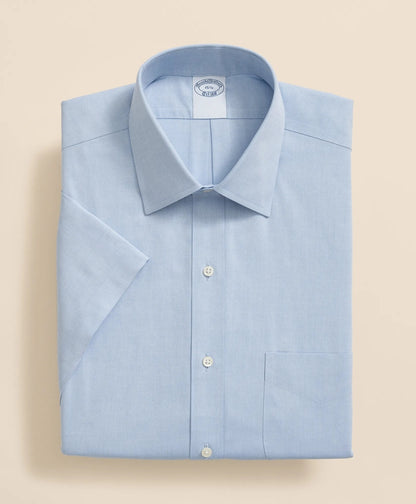 Stretch Supima® Cotton Non-Iron Ainsley Collar, Short-Sleeve Dress Shirt | Brooks Brothers outlet