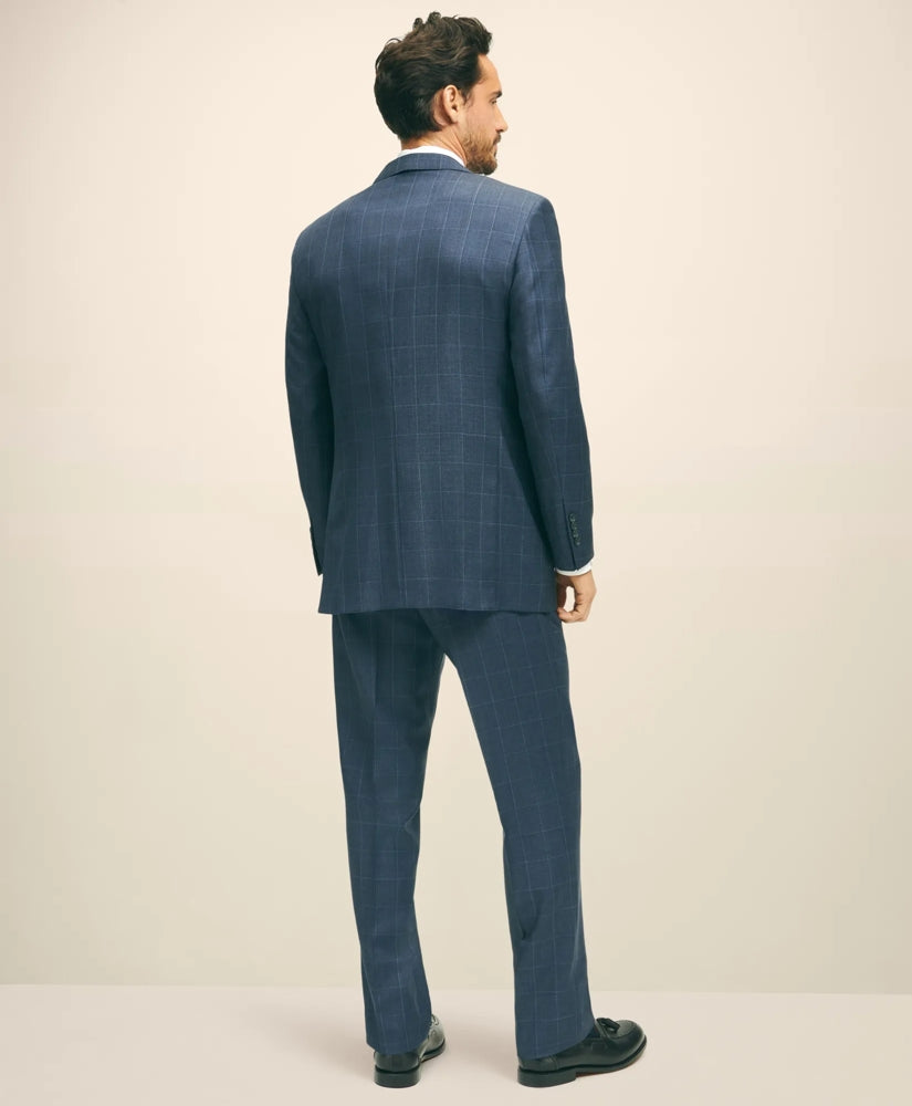 Traditional Fit Wool Windowpane 1818 Suit | Brooks Brothers sale