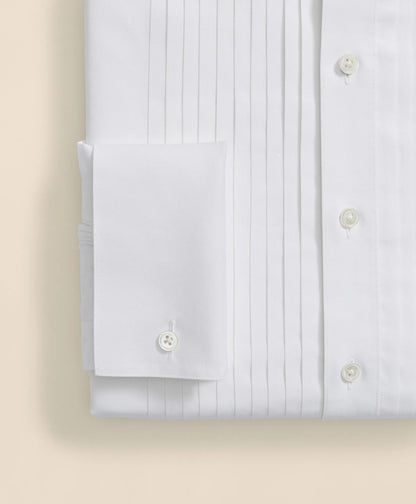 Stretch Supima® Cotton Broadcloth Wing Collar, Tuxedo Shirt | Brooks Brothers discount
