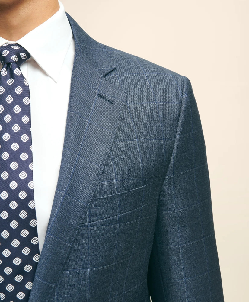 Classic Fit Wool Windowpane 1818 Suit | Brooks Brothers online