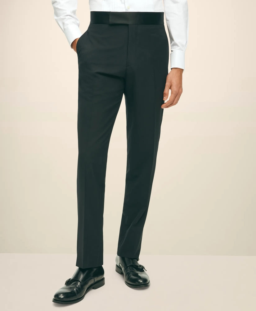 Black Fleece Tuxedo Pants in Wool-Silk | Brooks Brothers online