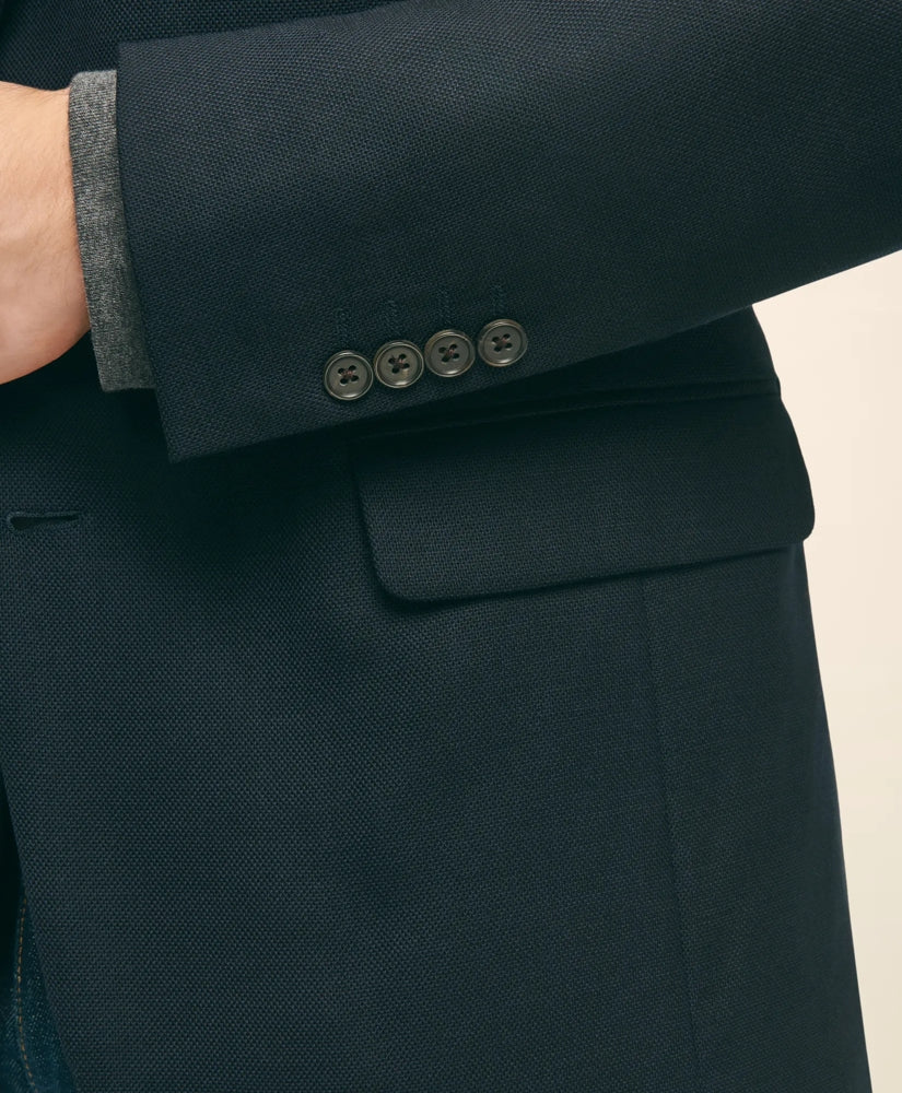 Slim Fit Stretch Wool Hopsack Blazer | Brooks Brothers on sale