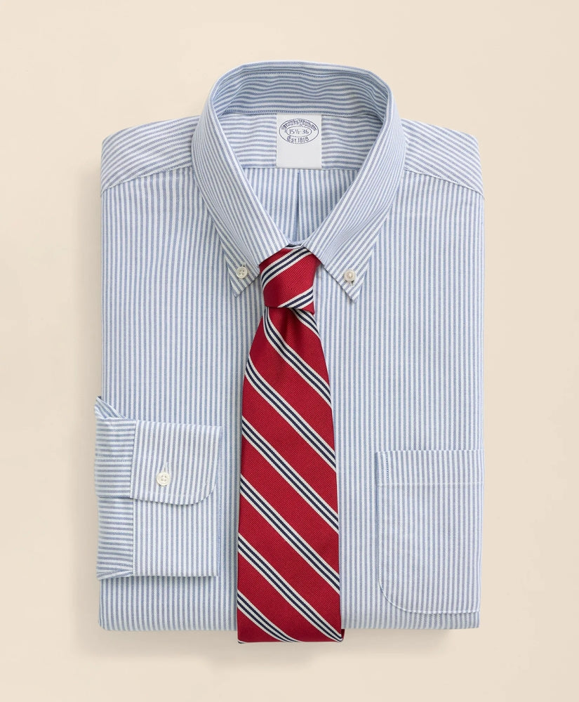 American-Made Oxford Cloth Button-Down Stripe Dress Shirt | Brooks Brothers online shop
