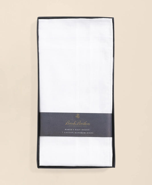 Pure Cotton Handkerchiefs-Set of 6 | Brooks Brothers outlet