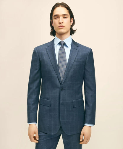 Slim Fit Wool Windowpane 1818 Suit | Brooks Brothers sale
