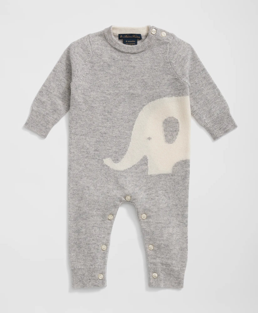 Cashmere Elephant Onesie | Brooks Brothers sale