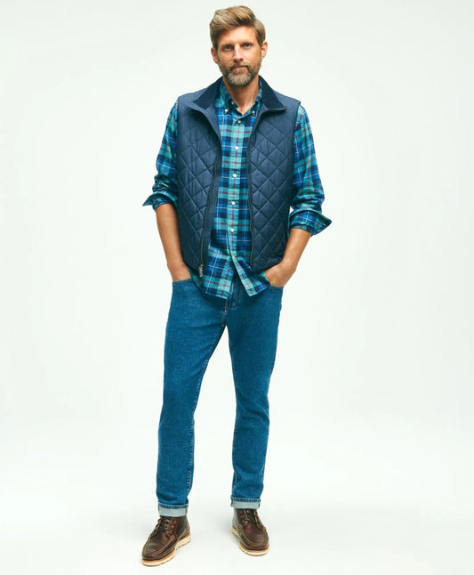 Water Repellent Diamond Quilted Vest | Brooks Brothers outlet