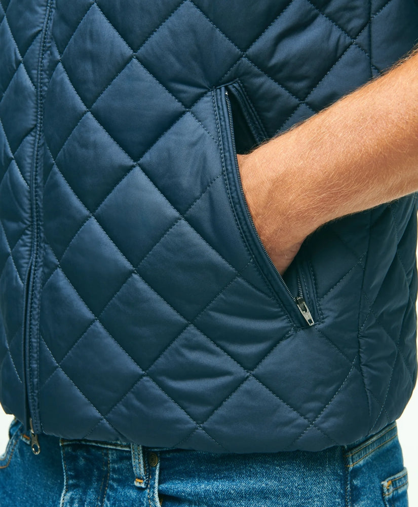 Water Repellent Diamond Quilted Vest | Brooks Brothers outlet