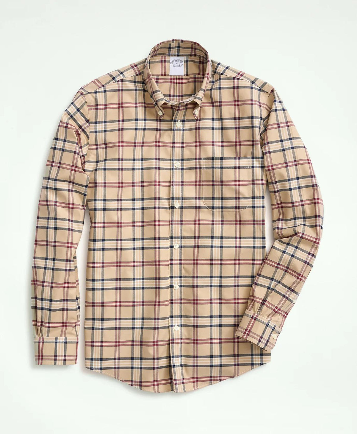 Stretch Supima® Cotton Non-Iron Twill Polo Button Down Collar, Tartan Shirt | Brooks Brothers for sale