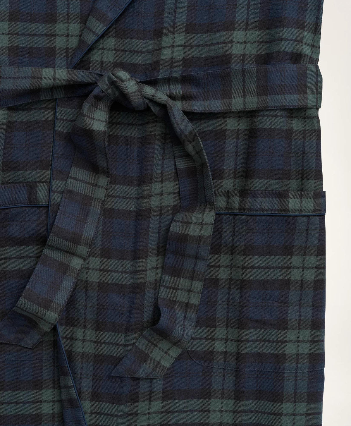 Cotton Flannel Black Watch Robe | Brooks Brothers sale