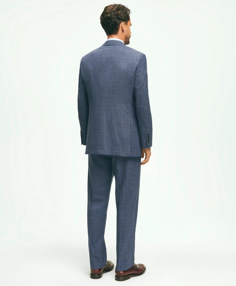Traditional Fit Wool Checked 1818 Suit | Brooks Brothers online shop