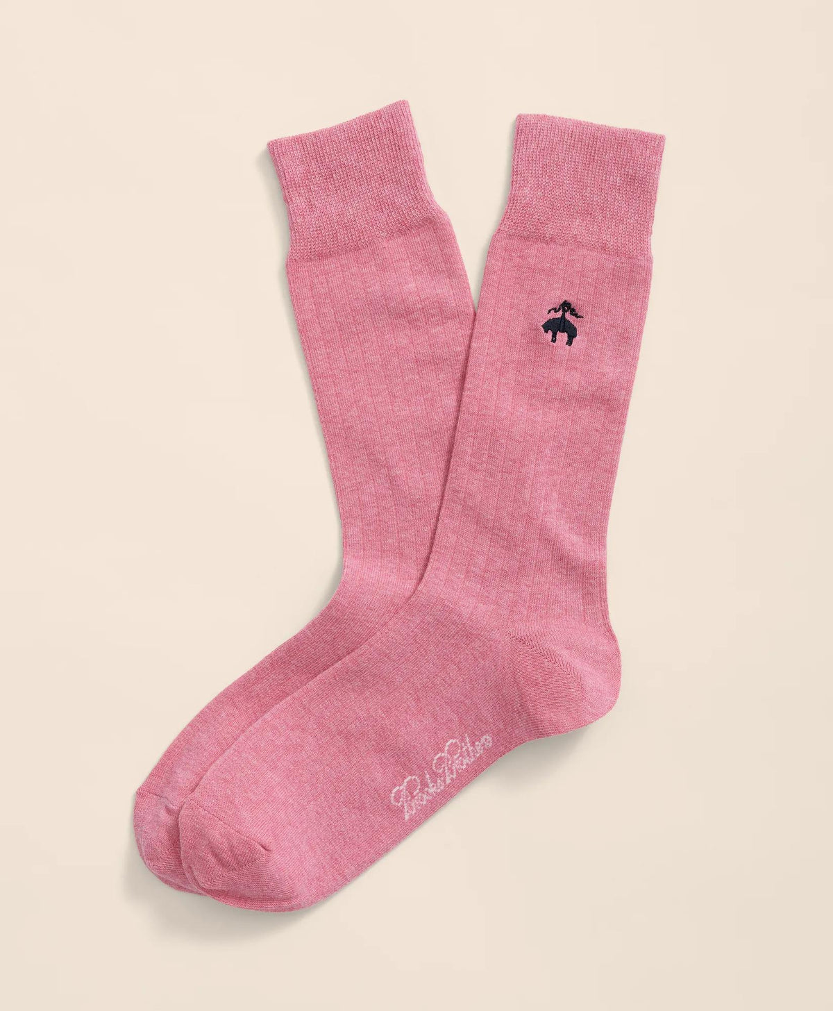 Cotton Blend Ribbed Socks with Embroidered Golden Fleece® | Brooks Brothers discount