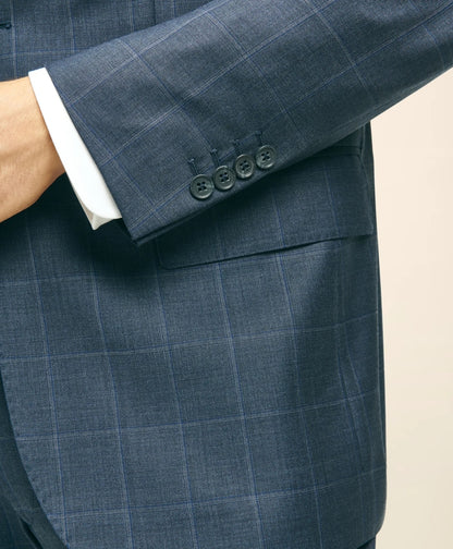 Traditional Fit Wool Windowpane 1818 Suit | Brooks Brothers sale