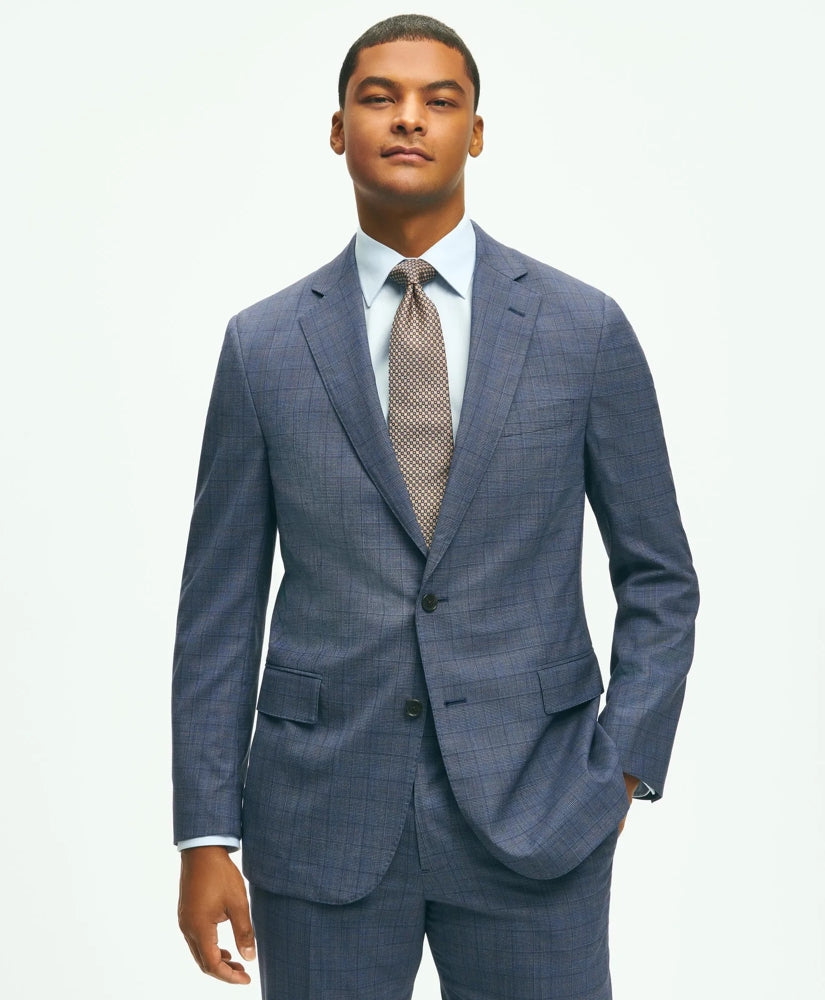 Classic Fit Wool Checked 1818 Suit | Brooks Brothers outlet