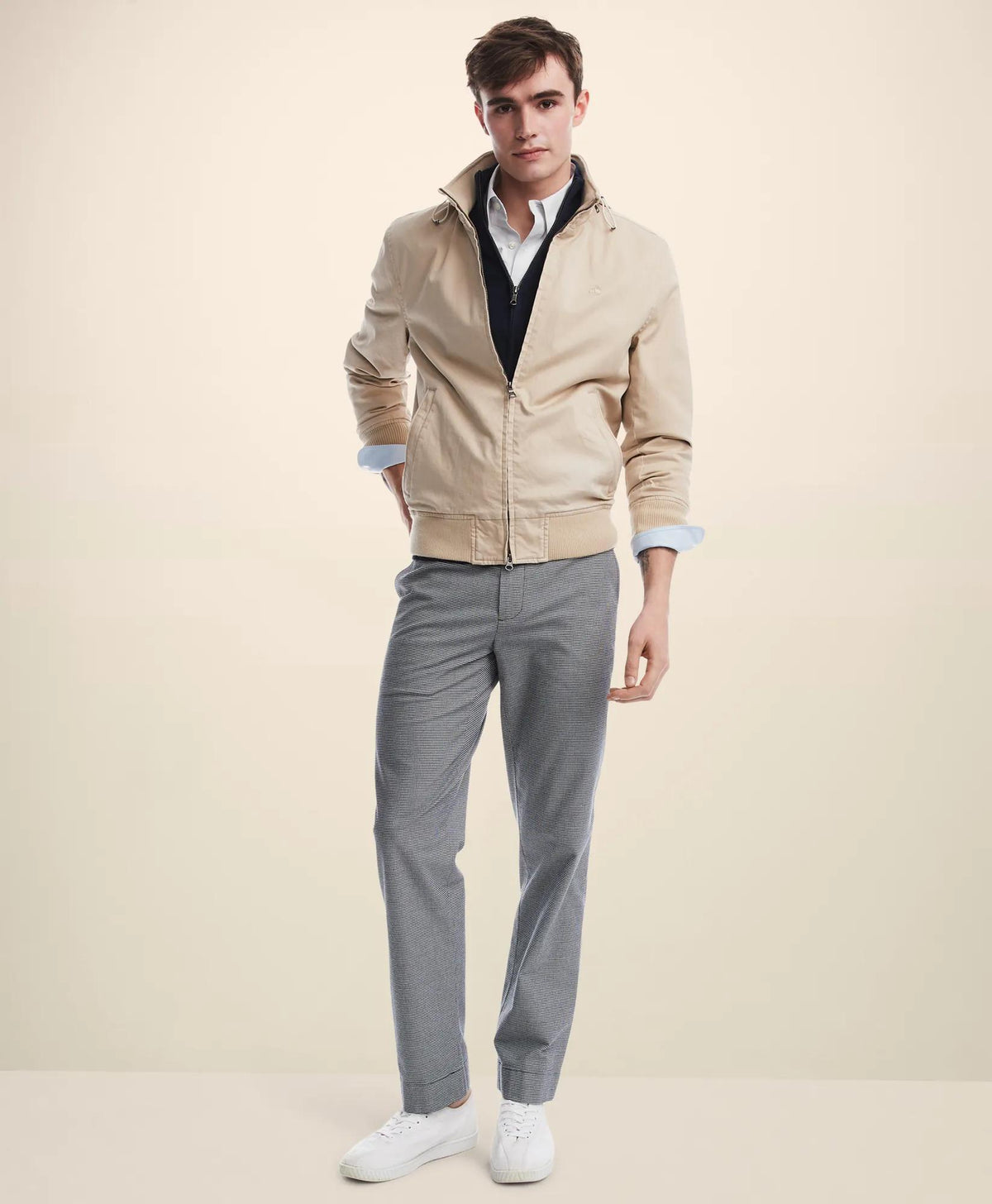 Cotton Bomber Jacket | Brooks Brothers online shop