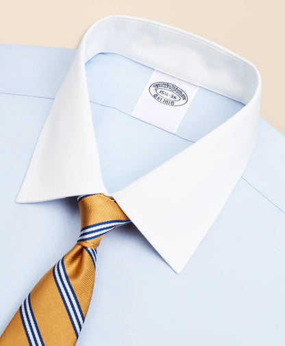 Stretch Supima® Cotton Non-Iron Pinpoint Oxford Contrast Ainsley Collar Dress Shirt | Brooks Brothers discount