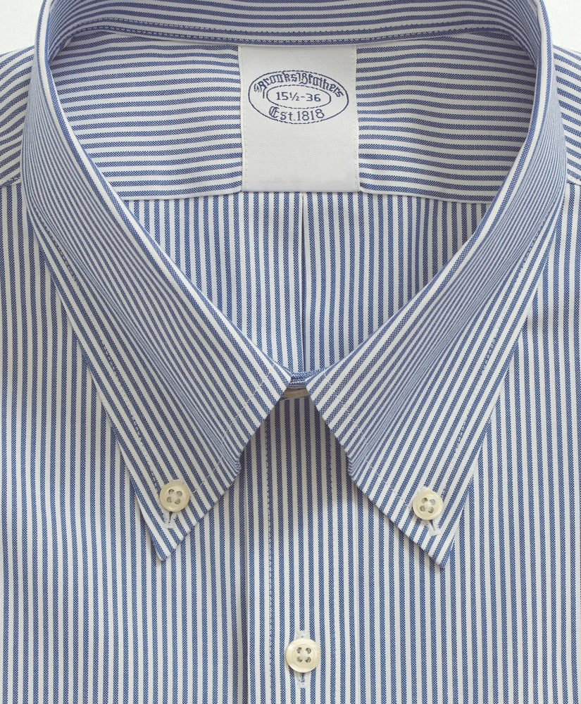Stretch Supima® Cotton Non-Iron Pinpoint Oxford Button-Down Collar, Candy Stripe Dress Shirt | Brooks Brothers sale