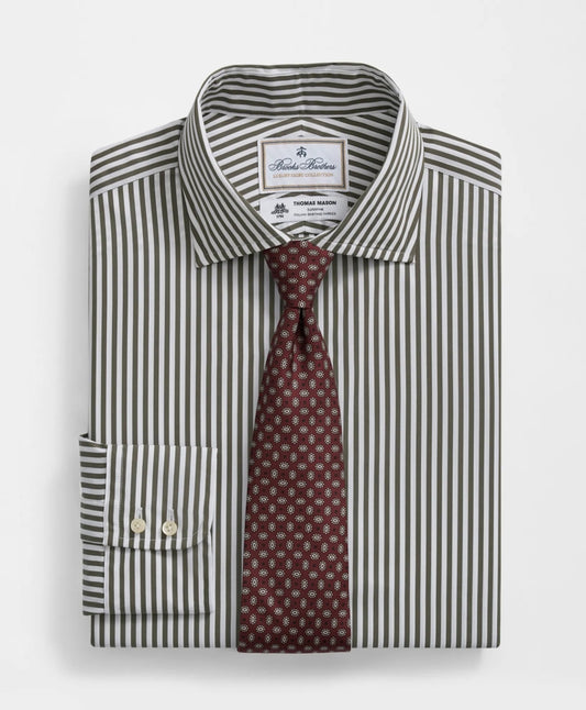 Brooks Brothers X Thomas Mason® Cotton English Collar, Striped Dress Shirt | Brooks Brothers sale