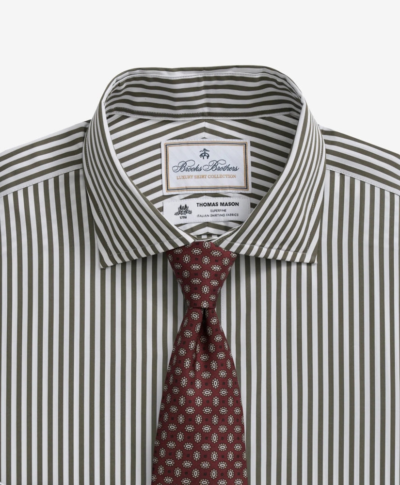 Brooks Brothers X Thomas Mason® Cotton English Collar, Striped Dress Shirt | Brooks Brothers sale