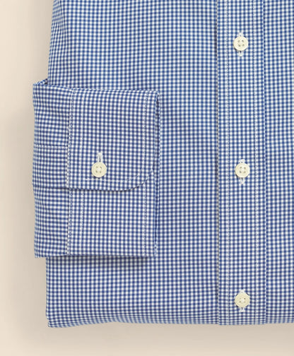 Stretch Supima® Cotton Non-Iron Pinpoint Oxford Ainsley Collar, Gingham Dress Shirt | Brooks Brothers online