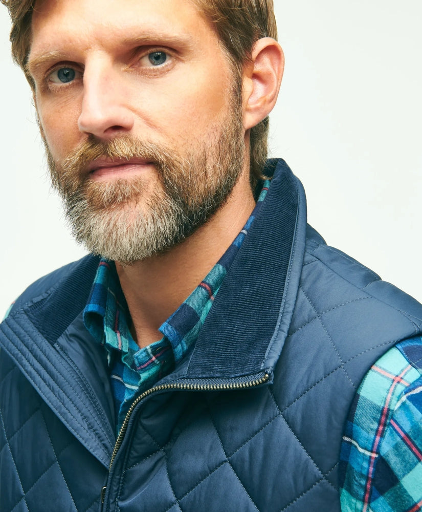 Water Repellent Diamond Quilted Vest | Brooks Brothers outlet