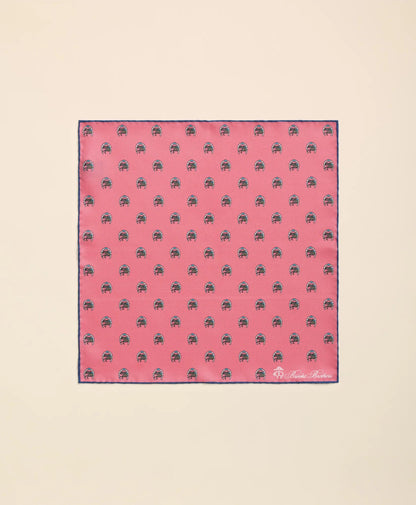 Silk Equestrian Motif Pocket Square | Brooks Brothers discount