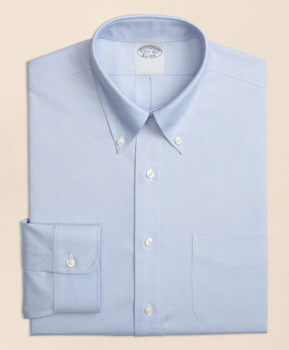 Big & Tall Stretch Dress Shirt, Non-Iron Pinpoint Button-Down Collar | Brooks Brothers online shop