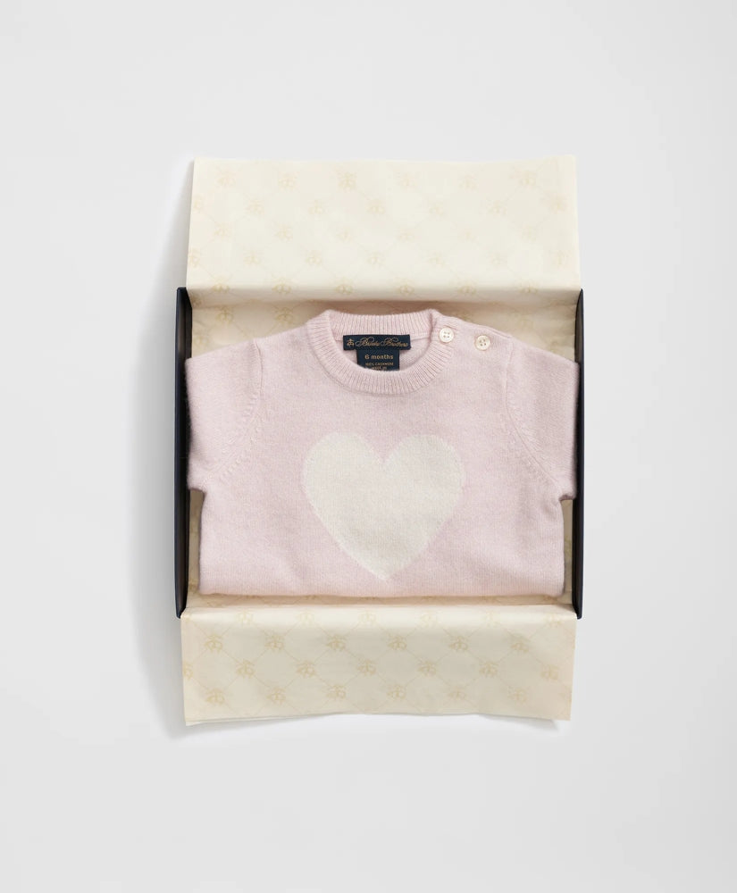 Cashmere Heart Motif Onesie | Brooks Brothers for sale