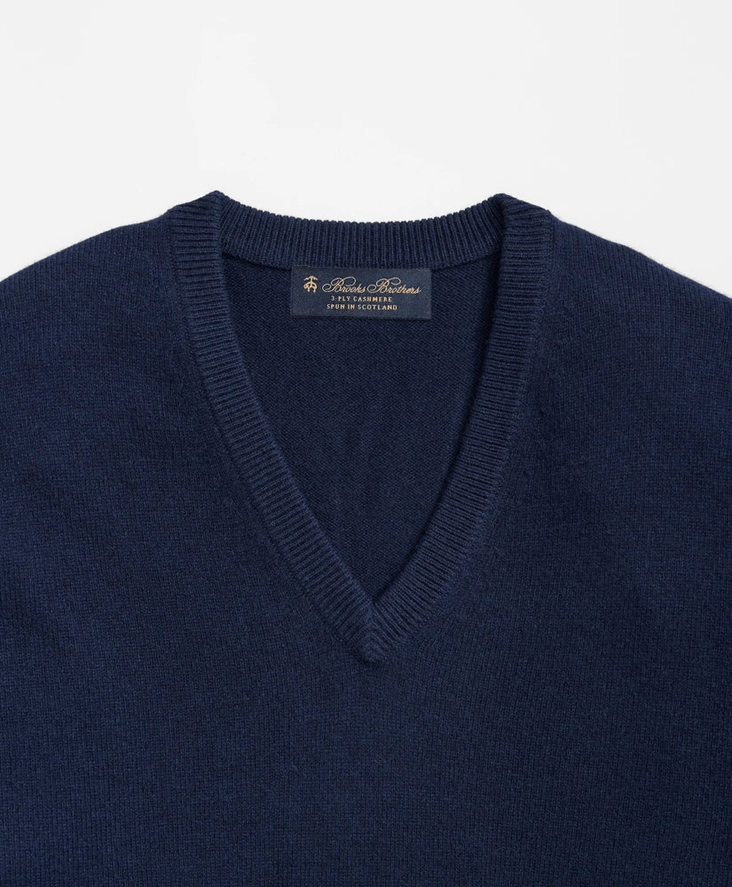 Big & Tall 3-Ply Cashmere V-Neck Sweater | Brooks Brothers outlet