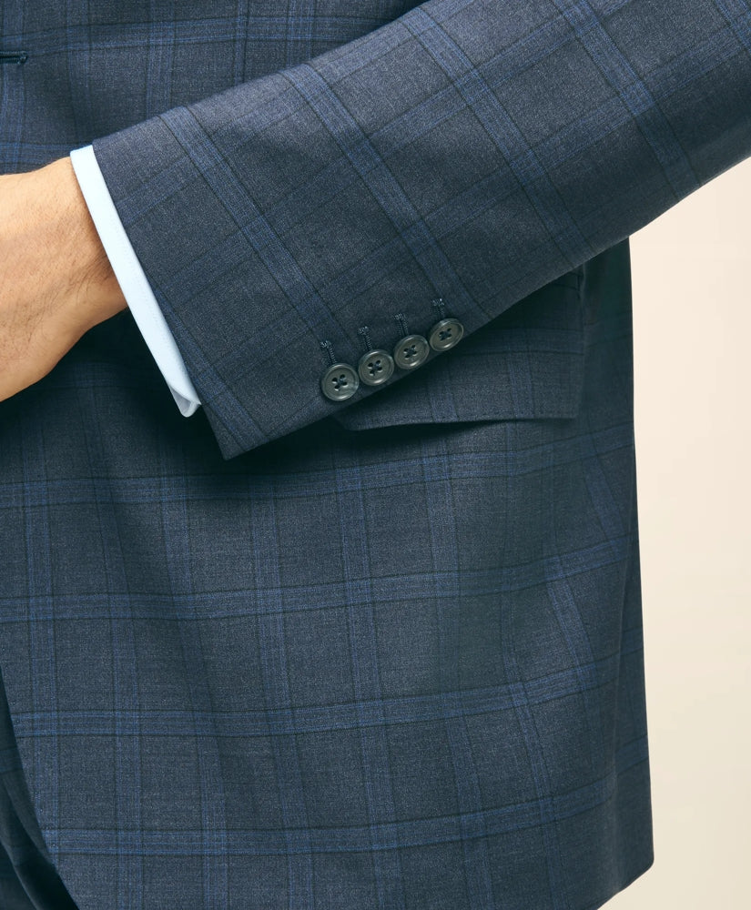 Traditional Fit Wool Checked 1818 Suit | Brooks Brothers outlet