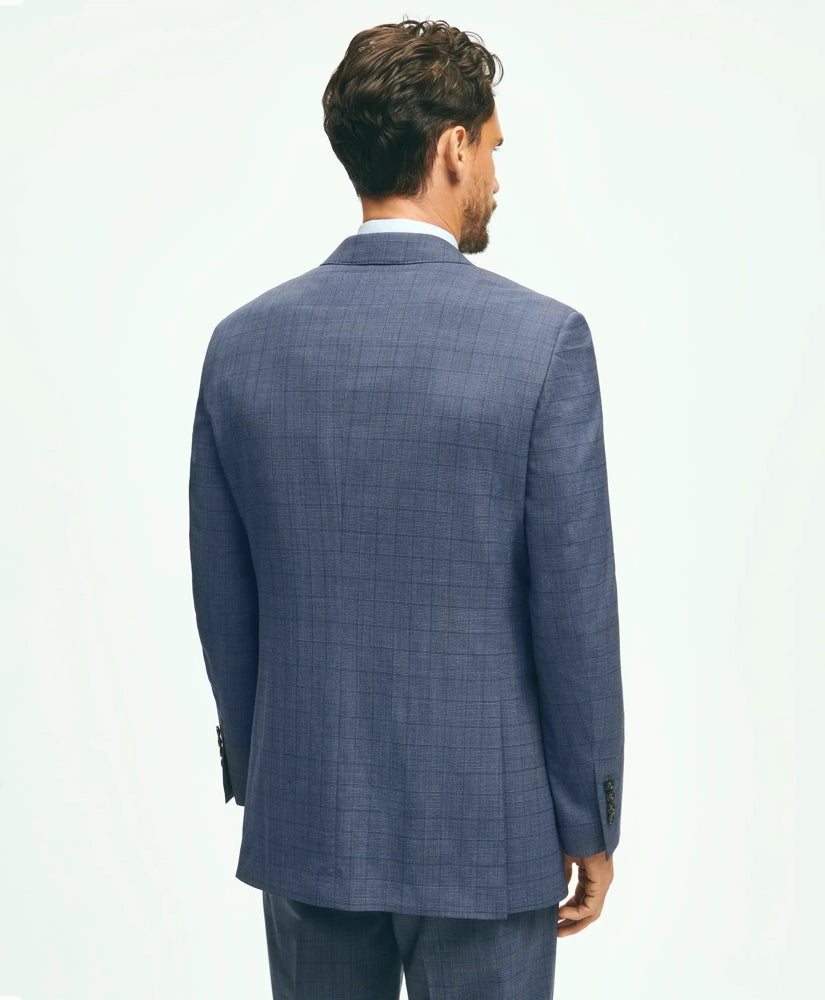 Traditional Fit Wool Checked 1818 Suit | Brooks Brothers online shop