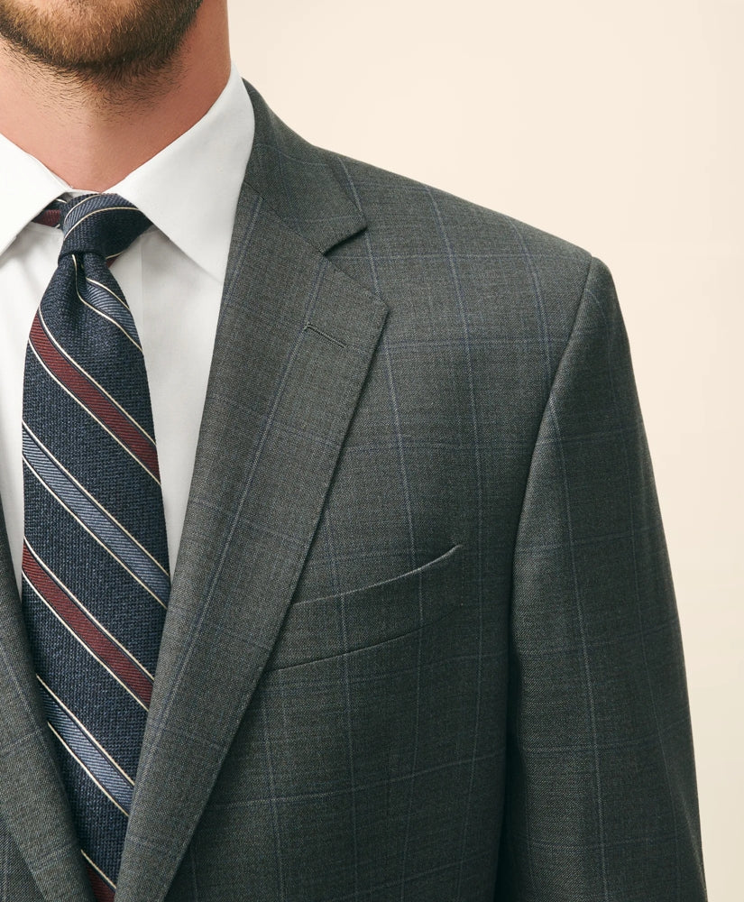 Classic Fit Wool Windowpane 1818 Suit | Brooks Brothers for sale
