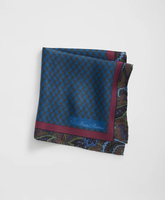 Paisley Border Silk Pocket Square | Brooks Brothers outlet